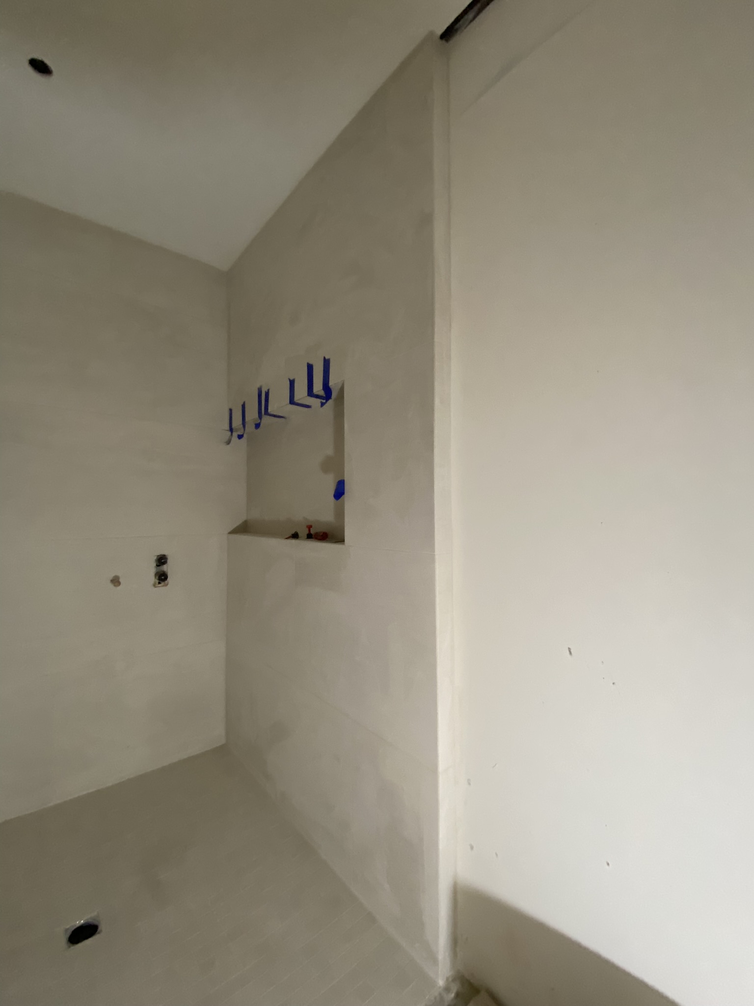 Large backyard patio tile installation